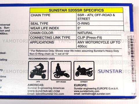 МотоЦепь Sunstar 520SSR 118N