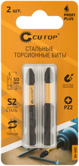 84-493 Набор торсионных бит, 2 шт., CUTOP Profi Plus, PZ2, 50 мм