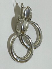 Круги  (серьги из серебра)
