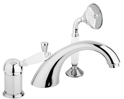 Cezares ELITE-BVDM-01-NC Смеситель на борт ванны с выдвижным душем, цвет: хром