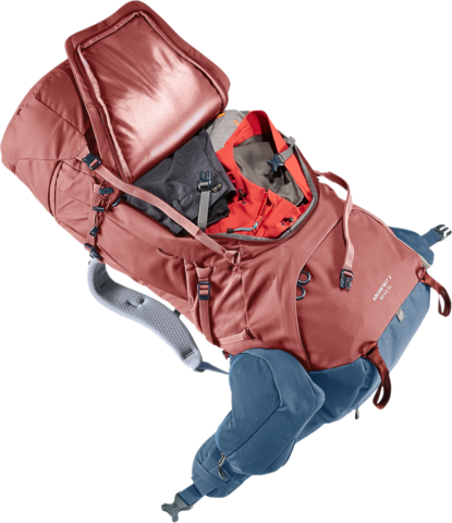 Картинка рюкзак туристический Deuter Aircontact X 60+15 SL Redwood-Ink - 5