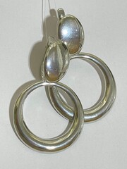 Круги  (серьги из серебра)