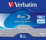 Оптический диск Verbatim BD-R DL 50GB 6X MABL HardCoat, Slim Case, 5 шт