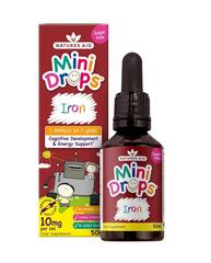 Natures Aid Iron Mini Drops для детей — жидкое железо для когнитивного развития, 50 мл, 10 мг на порцию
