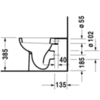 Duravit D-Code 21150900002 Унитаз приставной