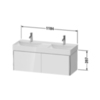 Duravit XSquare XS406402222 Тумба подвесная под раковину # 235312, 2 выдвижных отделения, 397x1184x460мм, цвет White High Gloss