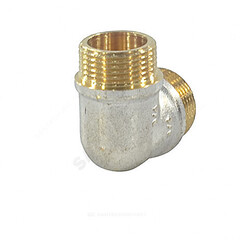 Угольник латунь никель реборда Ду 20 (3/4") НР/НР 9005 ГОСТ 32585-2013 Aquasfera 9005-02