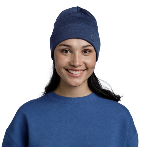 Картинка шапка-бини Buff Hat Wool Heavyweight Solid Indigo - 4