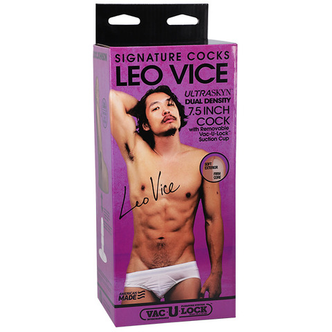 8160-23 BX DJ / Фаллоимитатор с мошонкой на съемной присоске слепок порно-звезды Leo Vice