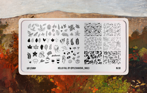 Пластина для стемпинга Go! Stamp 30 Hello Fall