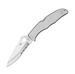 Фото Складной нож Spyderco Endura 4 - 10PS, сталь VG-10 Satin Combo, рукоять нержавеющая сталь