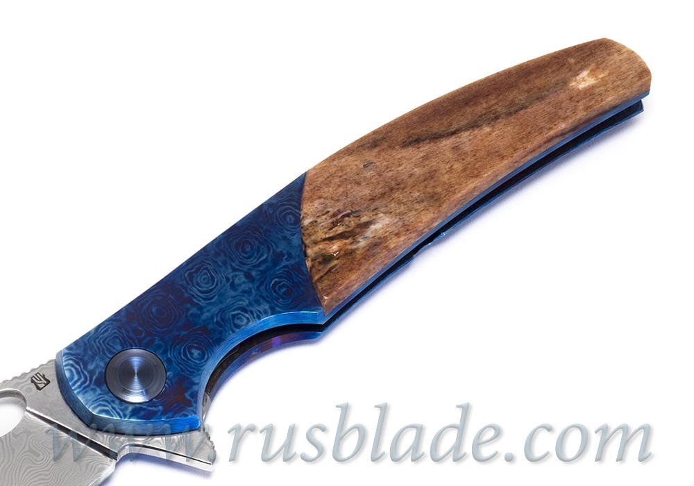Cheburkov Custom Raven Damascus Timascus Bone - фотография 