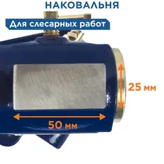 Тиски слесарные поворотные КОБАЛЬТ настольные, ширина губок 63 мм, захват 58 мм, 4 кг, наковальня, с поворотом в двух плоскостях, (910-010)