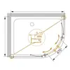 Cezares PRATICO-RH-2-100/80-C-CR Душевой уголок