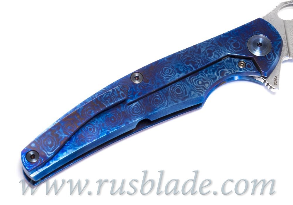 Cheburkov Custom Raven Damascus Timascus Bone - фотография 