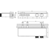 Gessi Hi-Fi 63022#031 Термостат для душа, с вкл. до 2 источников одновременно (внешняя часть), с полкой из черного мат. стекла, цвет: хром