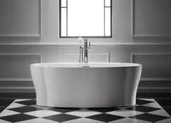 BelBagno BB403-1700-850 Отдельностоящая акриловая ванна в комплекте со сливом-переливом, 170x85, цвет: белый фото