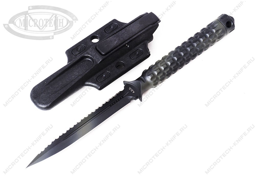 Нож Microtech ADO 115-3GC Green Camo Dagger Fixed Full Serr