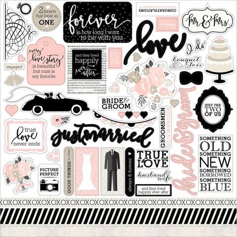 Набор стикеров Wedding Bliss Cardstock Stickers - Elements