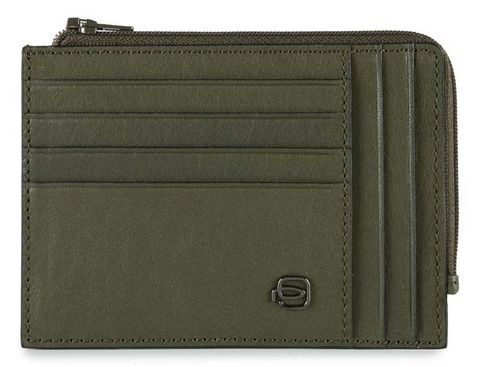 Чехол для кредитных карт Piquadro Black Square PU1243B3R/VE зелёный, кожа натуральная