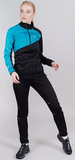 Детский утеплённый лыжный костюм Nordski Jr. Premium Blue-Black с высокой спинкой