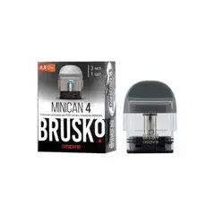 Картридж BRUSKO Minican 4, 3мл (0,8ом/1шт.) (Кр.1) Чёрный (Black) (Верхнее наполнение)(ЧЗ)