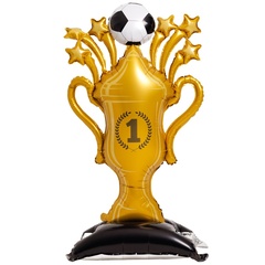 Шар фигура объёмная воздушная Кубок чемпиона футбол на подставке