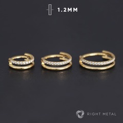 Кликер Cuff Crystal PVD Yellow 1.2мм