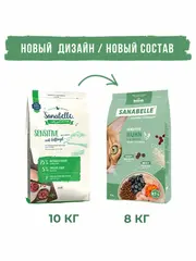 Sanabelle Adult Sensitive Poultry Сухой корм для кошек с чувствительным пищеварением, Птица 8 кг