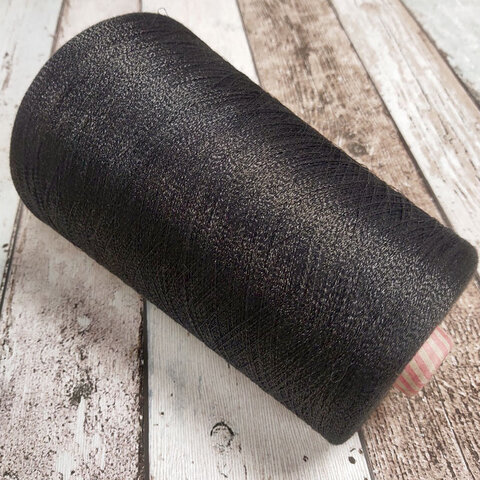 Хлопок с блеском E MIROGLIO CREASE 2/80 черный