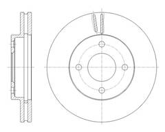 Диск тормозной вентилируемый G-brake  GR-21061