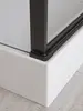 BelBagno UNO-CAB-A-1-90-C-NERO-Bi-TOP-L Душевая кабина с задними стенками, смесителем, верхним и ручным душем, акриловым поддоном и крышей, левосторонняя