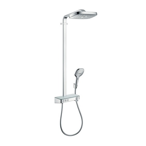 Hansgrohe Raindance Select E 27127000 Душевая система внешнего монтажа с термостатом 110 см с верхней лейкой 30х19 см 3 режима
