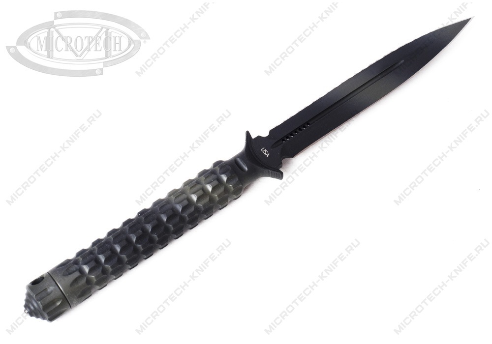 Нож Microtech ADO 115-3GC Green Camo Dagger Fixed Full Serr