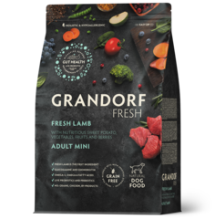 Grandorf Fresh сухой корм для собак мелких пород свежее мясо ягненка с бататом 1кг