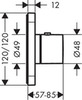 Axor Citterio E 36702000 Термостат центральный
