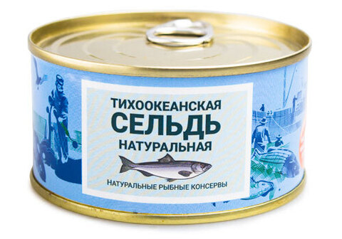 Сельдь Тихоокеанская натуральная "КамчатТралФлот", 185г