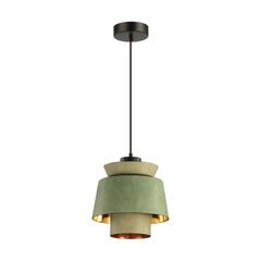 4992/1A PENDANT ODL23 381 зеленый/золотой/металл/экокожа Подвес E27 60W KRESSA