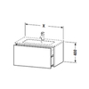 Duravit XSquare XS407302222 База под раковину 1010х478х400 мм, с 1 выдв ящик, цвет белый глянц.(для 233610)