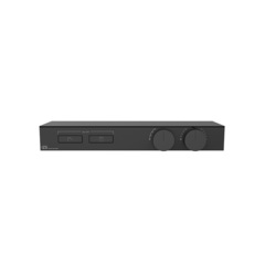 Gessi Hi-Fi 63022#299 Термостат для душа, с вкл. до 2 источников одновременно (внешняя часть), с полкой из черного мат. стекла, цвет: Black XL фото