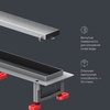 Am.Pm W01SC-U11-080-04SB MasterFlow Трап для душа линейный универс затвор Tile 80см цвет сталь мат