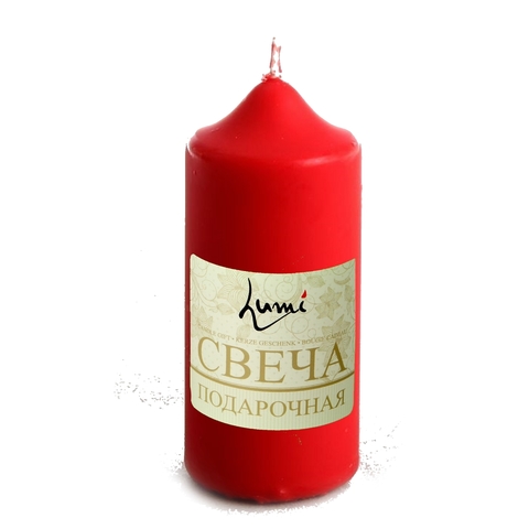 Свеча бочонок, плёнка, красная, 5х10см