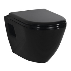 Creavit Terra TP325-11SI00E-0000 Чаша унитаза подвесная, цвет: чёрный фото