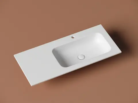 Ceramica Nova Грация (Grace) CN7015MW Раковина накладная 1010*457*137 чаша справа,отв под смеситель, белый матовый