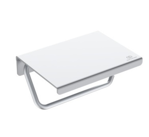Ideal Standard Alu+ BD592SI Держатель для туалетной бумаги с крышкой, с крепежом