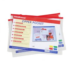 
          ZIP-LOCK пакет на молнии 335*240 мм, Erich Krause, А4, 140 мкм, прозрачный, "PVC Zip Pocket"
