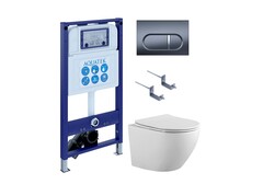 Aquatek SET Aquatek ЕВРОПА-050 4в1 SET Aquatek ЕВРОПА-050 4в1 (рама Aquatek INS-0000025 +крепление KKI-0000002 +кнопка KDI-0000050 +унитаз AQ1901-00 +тонкое сиденье sc) фото
