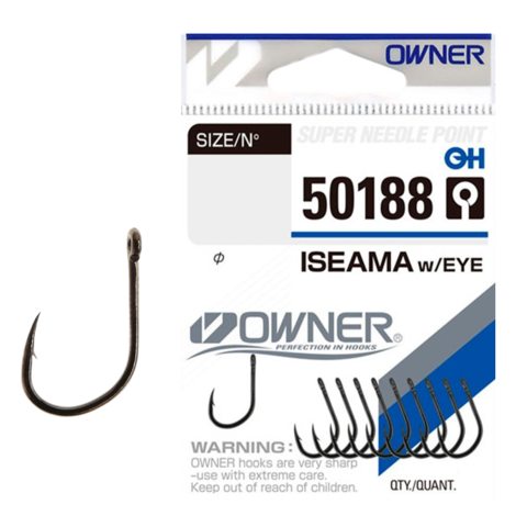 50188 № 4 Крючки OWNER Iseama W / Eye-Bc / продажа от 5 уп.