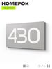 Номер на дверь 430, табличка на дверь для офиса, квартиры, кабинета, аудитории, склада, серая 120х70 мм, Айдентика Технолоджи