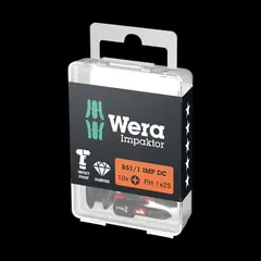Ударные биты для винтов Phillips851/1 IMP DC Impaktor PH 1 x 25 мм WERA 05057615001